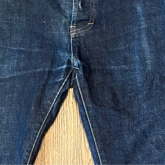 TAYLOR STITCH Selvedge Denim Blue Jeans Mens 32x33 Dark Wash SLIM Fit Button Fly - Picture 5 of 16